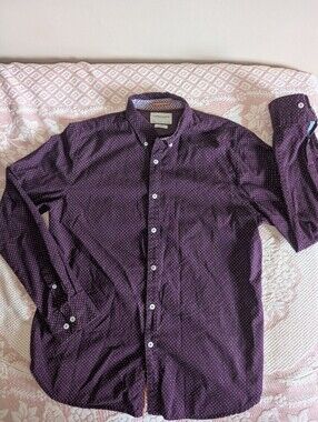 Slim Fit Button-Down Shirt - Purple